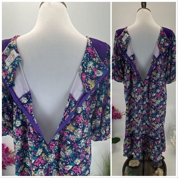 Vintage Hawaiian Muumuu 80's Liberty House Natural - Picture 7 of 9